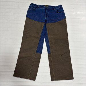 Cabela's Roughneck Upland Brush Pants Denim Jeans Hunting Work Wear Mens 36X30